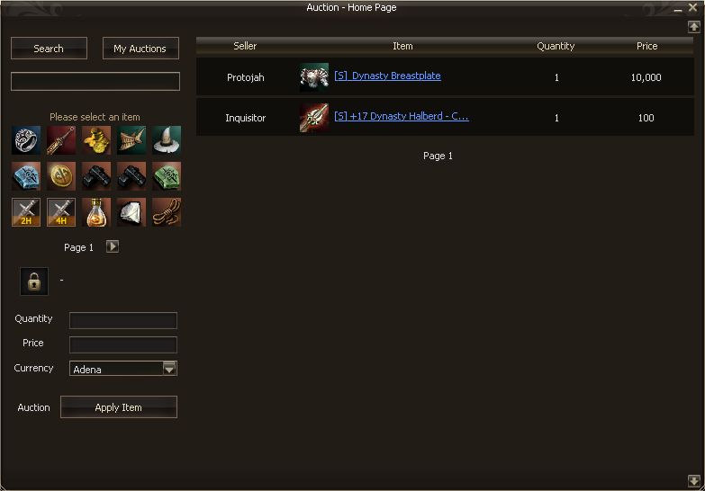 projectflow Auction Homepage